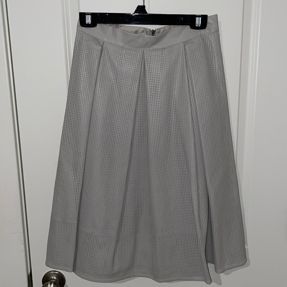 High Waisted Leather Skirt